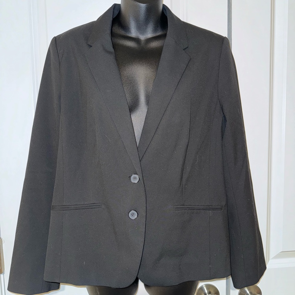 Ann Taylor black womens blazer size 14P